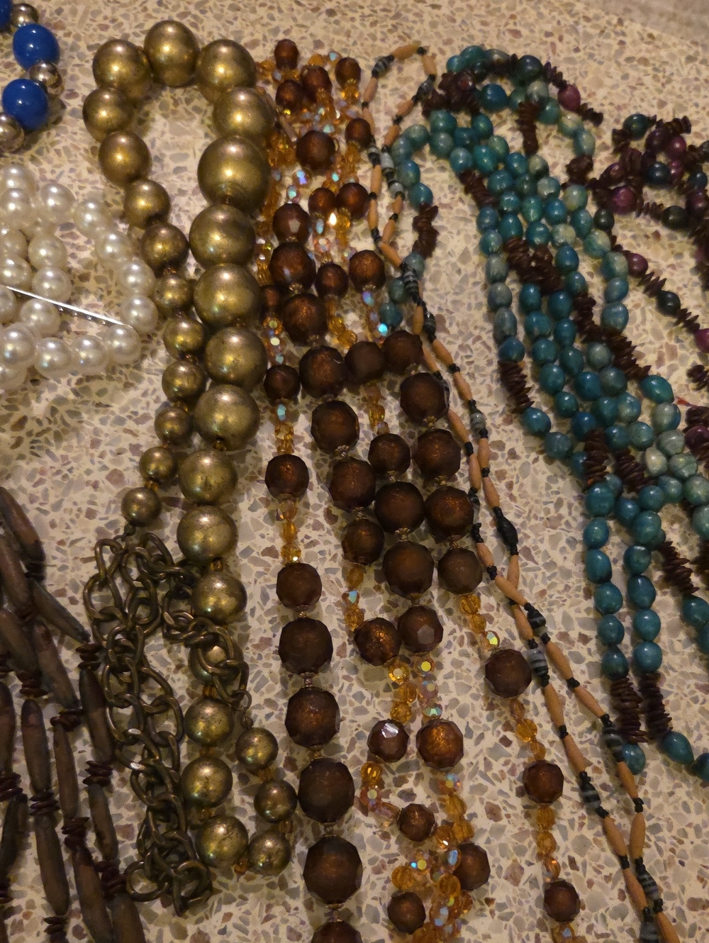 Vintage Mixed Strands Of Beads Craft Supply Jewelry Bundle - Lot 1